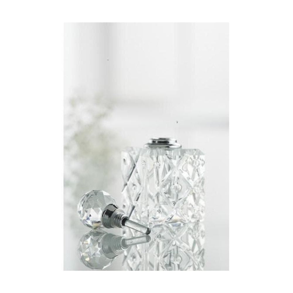 Galway Crystal Mini Square Perfume Bottle  The Mini Square Perfume Bottle is beautifully cut and elegant which makes it the perfect gift for that special lady!