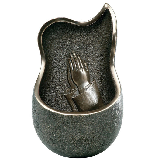Genesis Holy Water Font - Hands  This holy water font is a perfect gift for the new home  Genesis Fine Arts has evolved into a much loved and world famous Irish brand to produce a striking range of handcrafted cold cast bronze sculptures.