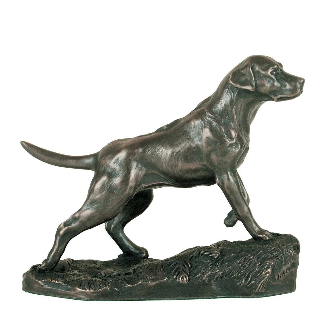 Genesis Labrador  A beautiful piece of bronze sculpture depicting a Labrador.  Genesis Fine Arts has evolved into a much loved and world famous Irish brand to produce a striking range of handcrafted cold cast bronze sculptures.