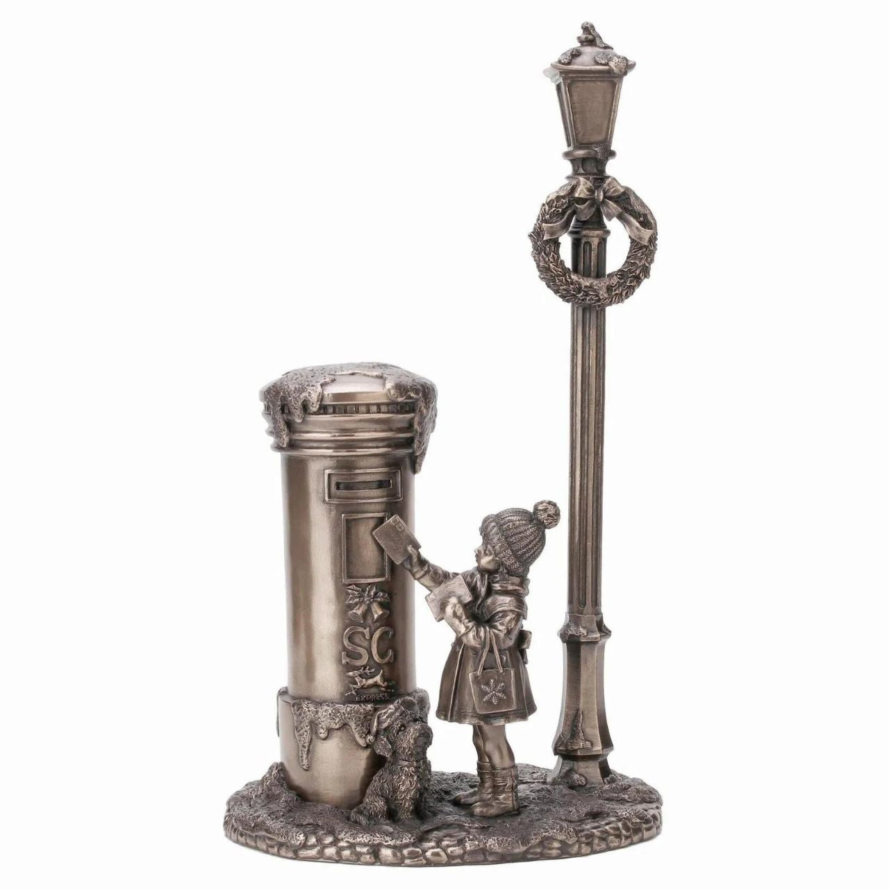 Genesis Letter To Santa  A stunning ornament that is sure to bring festive cheer to your home.  Genesis Fine Arts has evolved into a much loved and world famous Irish brand to produce a striking range of handcrafted cold cast bronze sculptures.