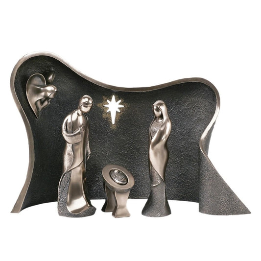 Genesis Nativity Scene New  Bring the joyous story of Christmas to life with this four piece nativity scene. Every hand made piece in this collection has a special quality that evokes something within.