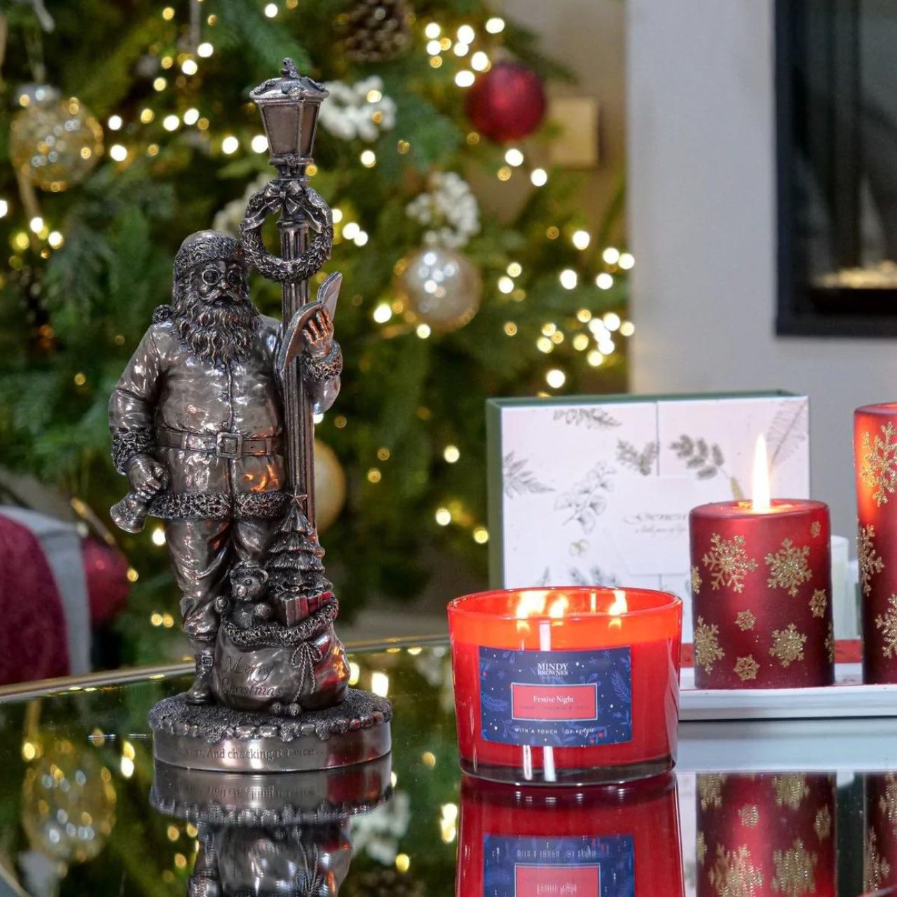 Genesis Ireland Santa's Check List  A stunning ornament that is sure to bring festive cheer to your home, beautiful bronze coloured Christmas decoration, by Genesis Ireland.  Depicting Santa Claus checking his list before setting of on Christmas Eve. Have you been Naughty or Nice? Let the magic of Christmas fill your home with this gorgeous sculpture for many years to come.