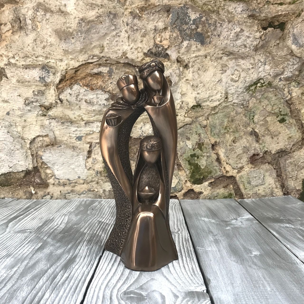 Genesis Three Wise Men Nativity  This wonderful cost case bronze sculpture is hand finished and depicts in wonderful detail the magic of the three wise men.