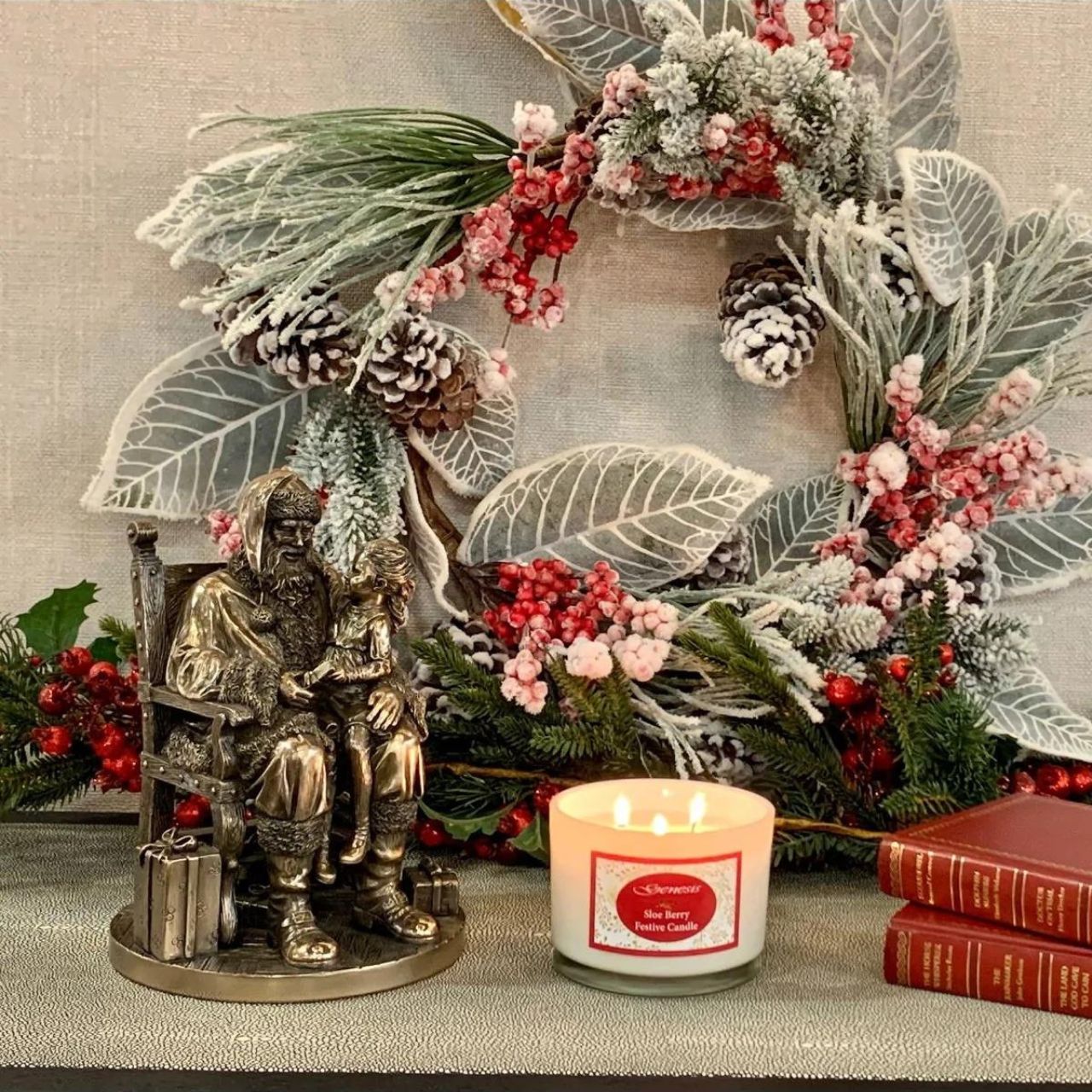 Visit to Santa by Genesis  Bring the magic of Christmas to your home this festive season. - Genesis Bronze Christmas Ornament depicting a little girl's visit to Santa. - This beautifully crafted sculpture would make a wonderful gift.