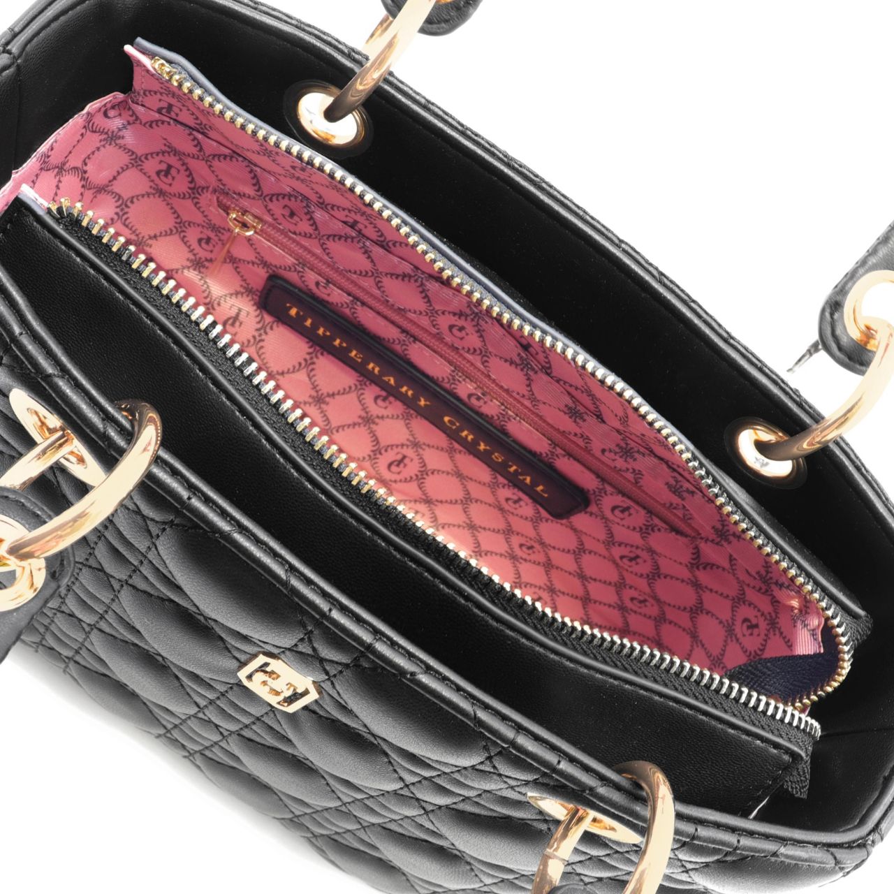 Tipperary Crystal Genoa Handbag Black  Tipperary Crystal Genoa Handbag Black is a luxurious accessory for any ensemble.