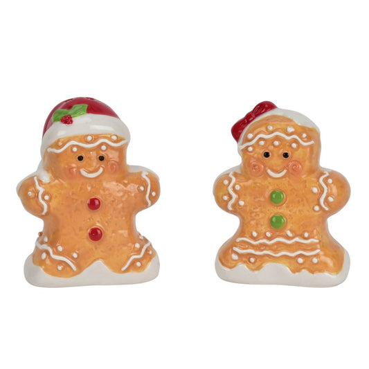 Set of Gingerbread Salt & Pepper Shakers  A festive and fun answer to salt & pepper shakers, these characterful gingerbread men have cute festive details that are certain to impress any dinner guests.