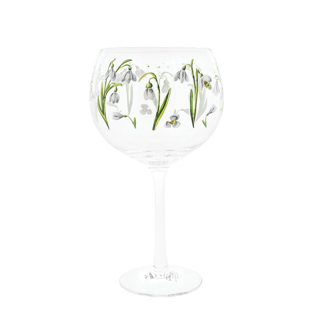 Snowdrops Copa Gin Glass  Symbolising purity, innocence and sympathy our Snowdrops Copa Gin glass adds elegance and class to your favourite Christmas drink to enjoy all year round. A great gift for someone who has recently lost a loved one, or show a friend how pure your friendship is this Christmas.