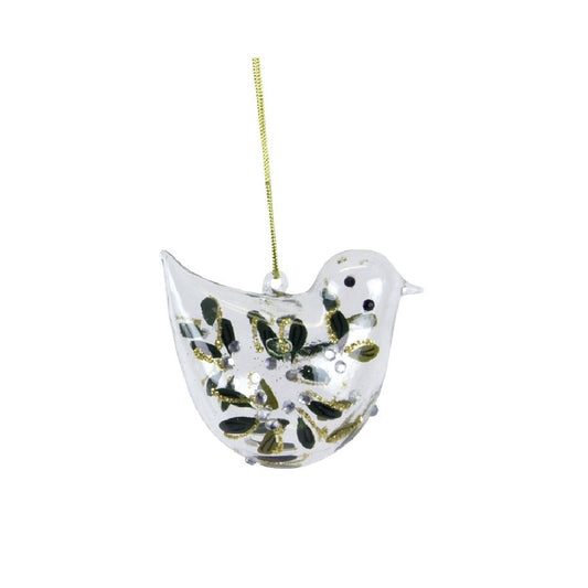 Gisela Graham Glass Bird Christmas Hanging Decoration - Black  Browse our beautiful range of luxury Christmas tree decorations and ornaments for your tree this Christmas.  Add style to your Christmas tree with this elegant glass bird hanging decoration.