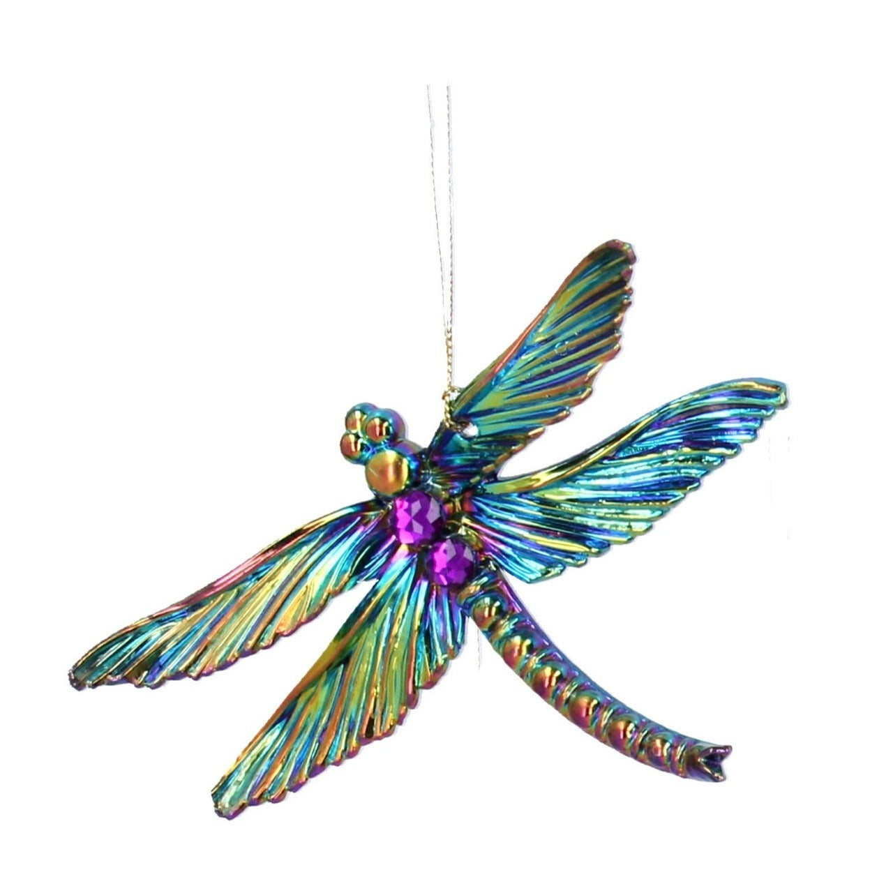 Gisela Graham Gold Acrylic Dragonfly Christmas Ornament