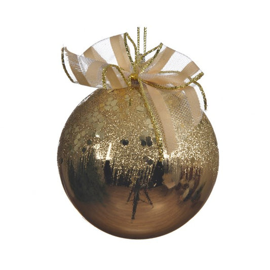 Kaemingk Christmas Bauble Gold Glitter Hanging Ornament  Gold Glitter Shatterproof Christmas Shiny Bauble Christmas Tree Ornament  Kaemingk surprises Christmas lovers all over the world with thousands of new innovative items each year.