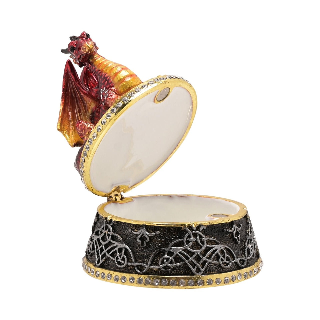 Gothic Red Dragon Jewllery Box  A gothic red dragon jewellery box by HOCUS POCUS NOVELTIES®.  This majestic jewellery box captures the mythical world of dragons for those obsessed with fantasy.
