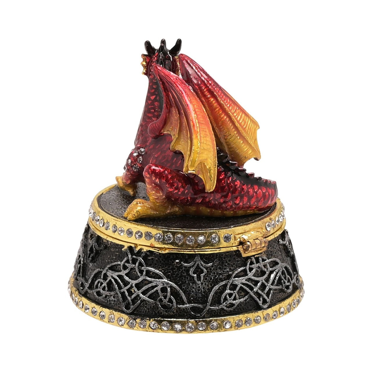 Gothic Red Dragon Jewllery Box  A gothic red dragon jewellery box by HOCUS POCUS NOVELTIES®.  This majestic jewellery box captures the mythical world of dragons for those obsessed with fantasy.