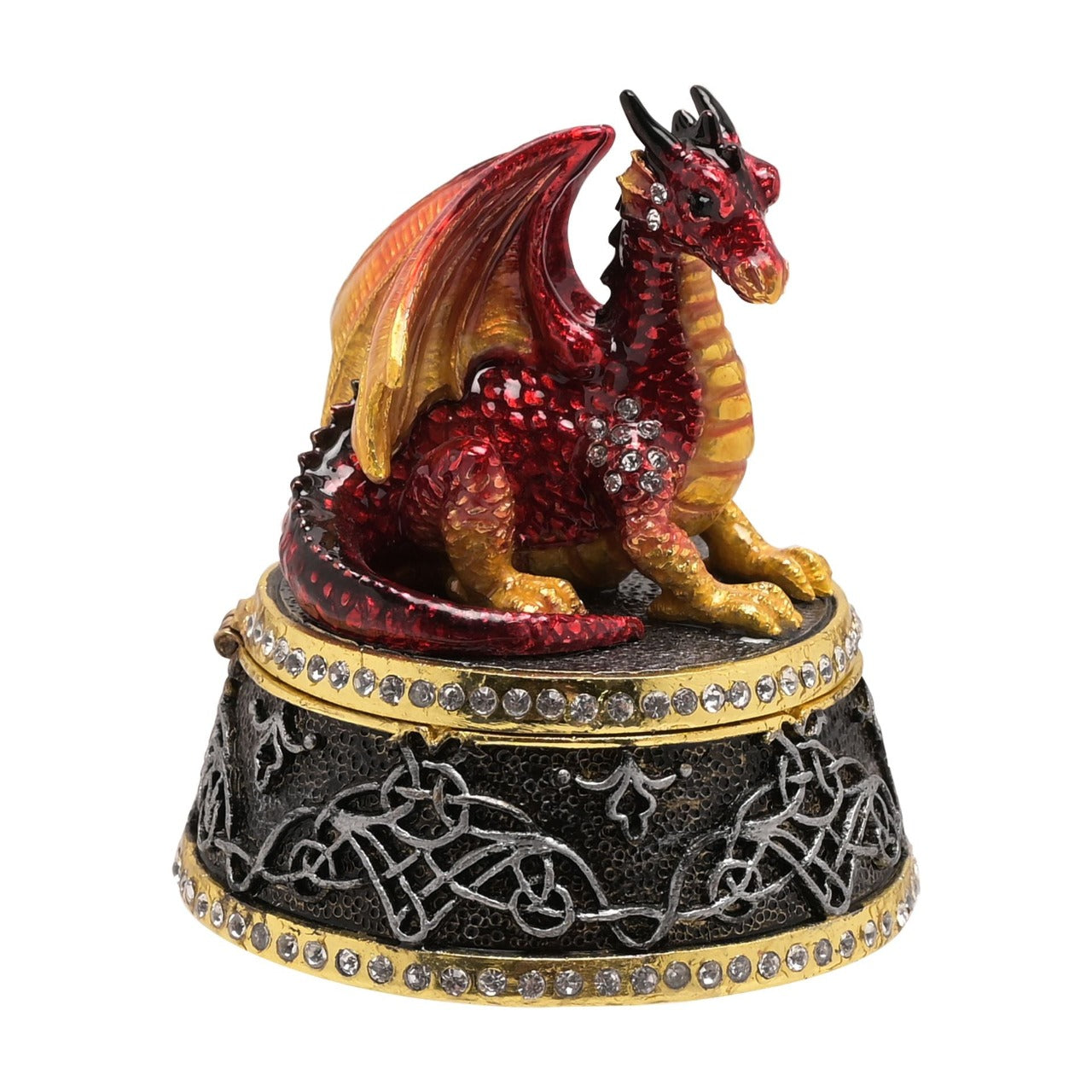 Gothic Red Dragon Jewllery Box  A gothic red dragon jewellery box by HOCUS POCUS NOVELTIES®.  This majestic jewellery box captures the mythical world of dragons for those obsessed with fantasy.