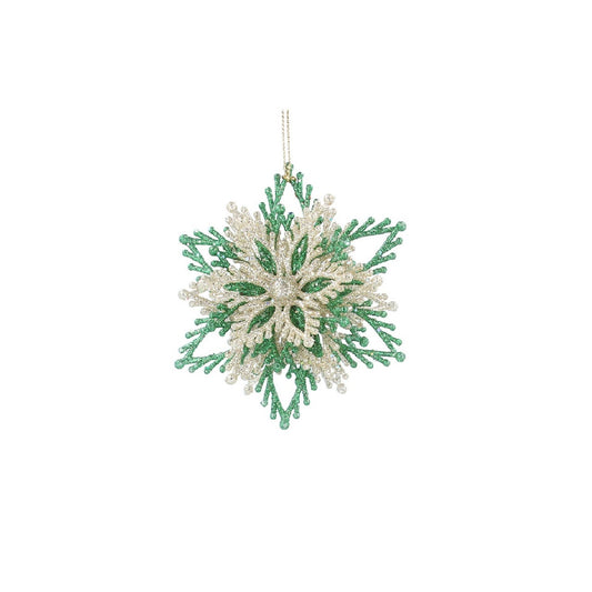 Green & Gold Layered Snowflake Christmas Decoration - Gold  Browse our beautiful range of luxury Christmas tree decorations and ornaments for your tree this Christmas.