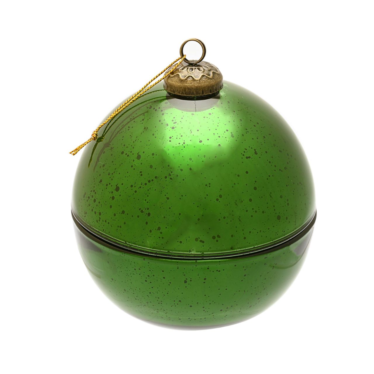 Green Holly & Fir Tree Fragranced Glass Bauble Candle  A Holly & Fir Tree fragranced glass bauble candle.  This aromatic candle makes an eye-catching addition to homes during the festive season.