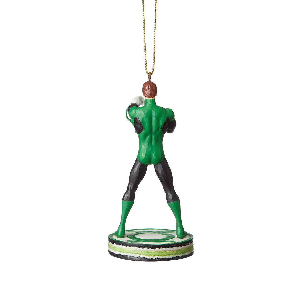 DC Comics By Jim Shore Green Lantern Christmas Hanging Ornament  DC Comics Justice League is a comprised of the world's most iconic superheroes. Jim Shore celebrates Green Lantern in an iconic pose in his signature wood carved look and folk art styling. Sure to be a treasured gift across the generations.
