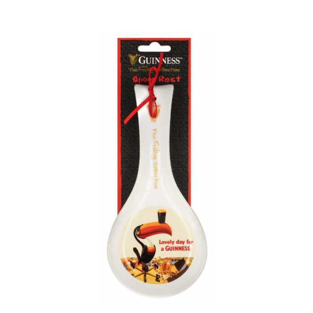 Guinness Gilroy Spoon Rest  This Guinness Ireland Collection spoon rest is a fun way to keep messy spoons off of countertops and keep your kitchen clean. This spoon rest makes a wonderful gift for a friend who loves to cook!