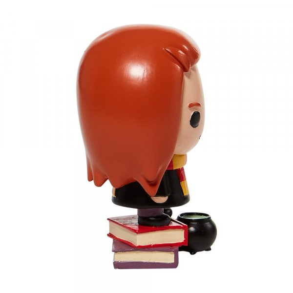 Harry Potter Ginny Weasley Charm Figurine  Ginny Weasley, the youngest of the family is interpreted in the popular Japanese "chibi" art style in the new CHARMS collection. This Series 5 charm figurine is depicted with her trademark red hair and is adorned with her red and yellow Gryffindor scarf and Hogwarts school robes.