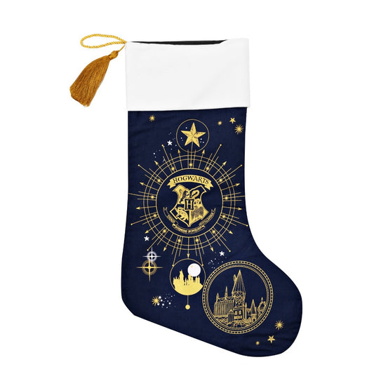 Harry Potter Stocking - Yule Ball - Hogwarts Midnight  This Hogwarts stocking is the perfect Christmas accessory for a magical home. Complete with enchanting gold prints, this stocking is a wand-erful surprise for Harry Potter lovers!