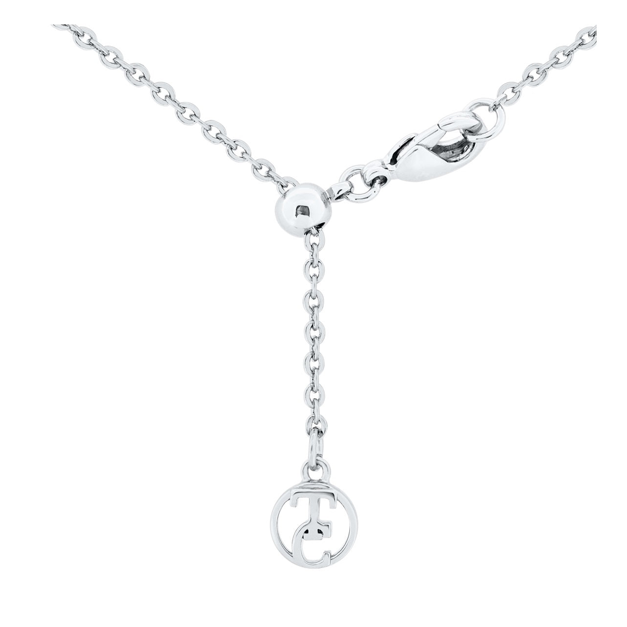 Tipperary Crystal Heart Pave Coin Silver Pendant
