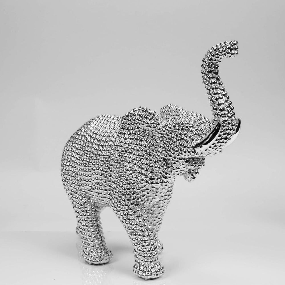 Hestia Diamante Elephant  Bring an elegant touch of glamour to any space with this glittering silver diamante effect elephant figurine. From the HESTIA® Silver Luxe collection - unparalleled glamour, style and elegance in contemporary home and gift.