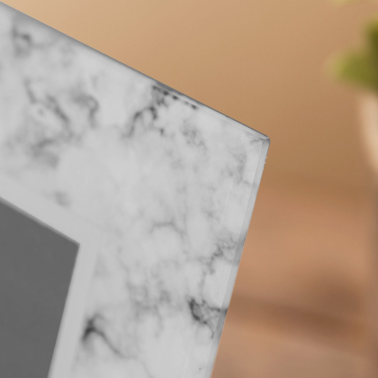 Hestia Glass Marble Effect Grey Photo Frame 5" x 7"  A bevelled glass, 5" x 7" portrait photo frame, with marble detailing. From the Retreat collection from HESTIA® - Create a haven of soothing minimalism at home.