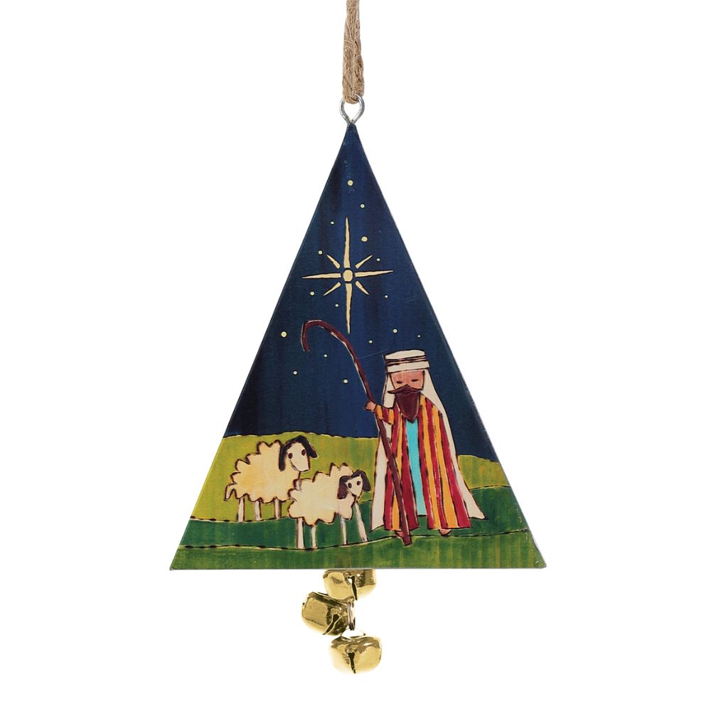 Holy Family Triangle Hanging Ornament  Painted Peace. Designed by Stephanie Burgess, each colourful piece in the collection has been designed to create feelings of peace and love in your home.