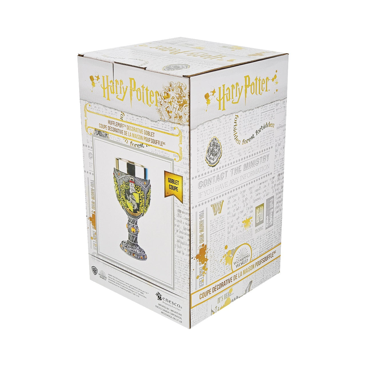 Harry Potter Hufflepuff Decorative Goblet  Hufflepuffs value hard work, patience, loyalty, and fair play. Symbolized by the badger, Helga Hufflepuff accepted and welcomed witches and wizards of all kind, and her house made many misfits strong.