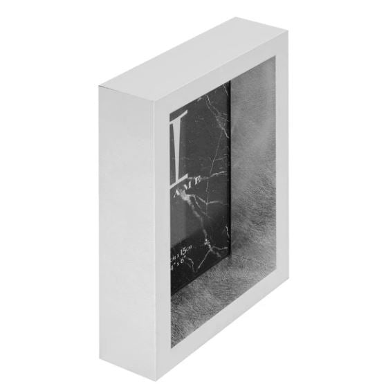 iFrame Silver & White Box Photo Frame 4" X 6"
