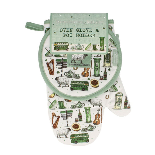 Impressions of Ireland Oven Glove & Pot Holder