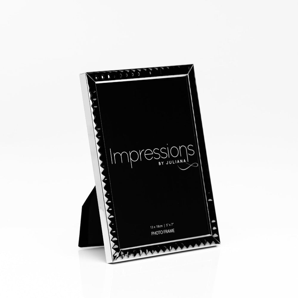 Impressions Silver Plated Diamond Textured Photo Frame 5" X 7"  Give a precious photo the perfect place to shine with this stylish silver plated photo frame. From Impressions - helping your precious pictures speak their thousand words.