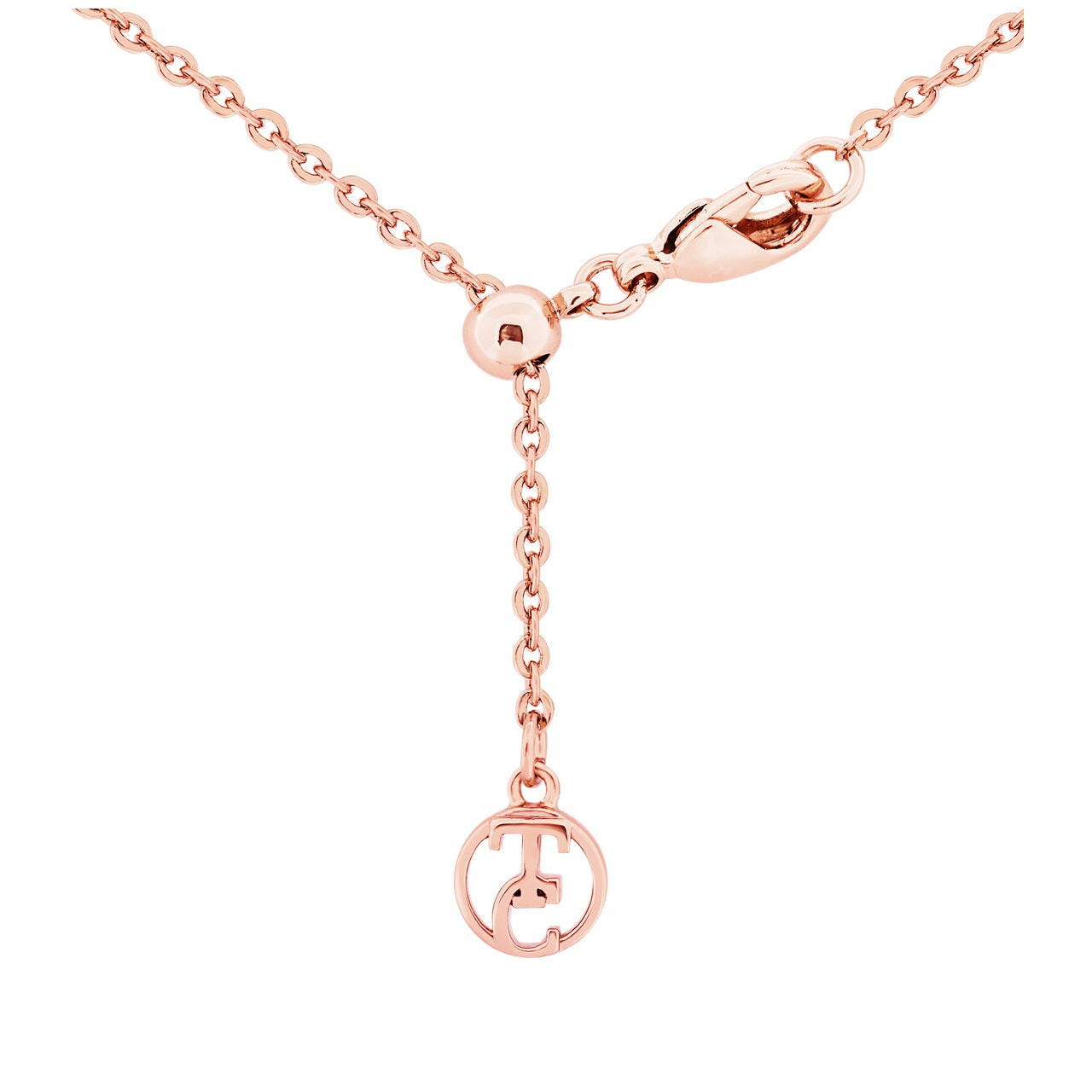 Tipperary Crystal Infinity Coin Rose Gold Pendant