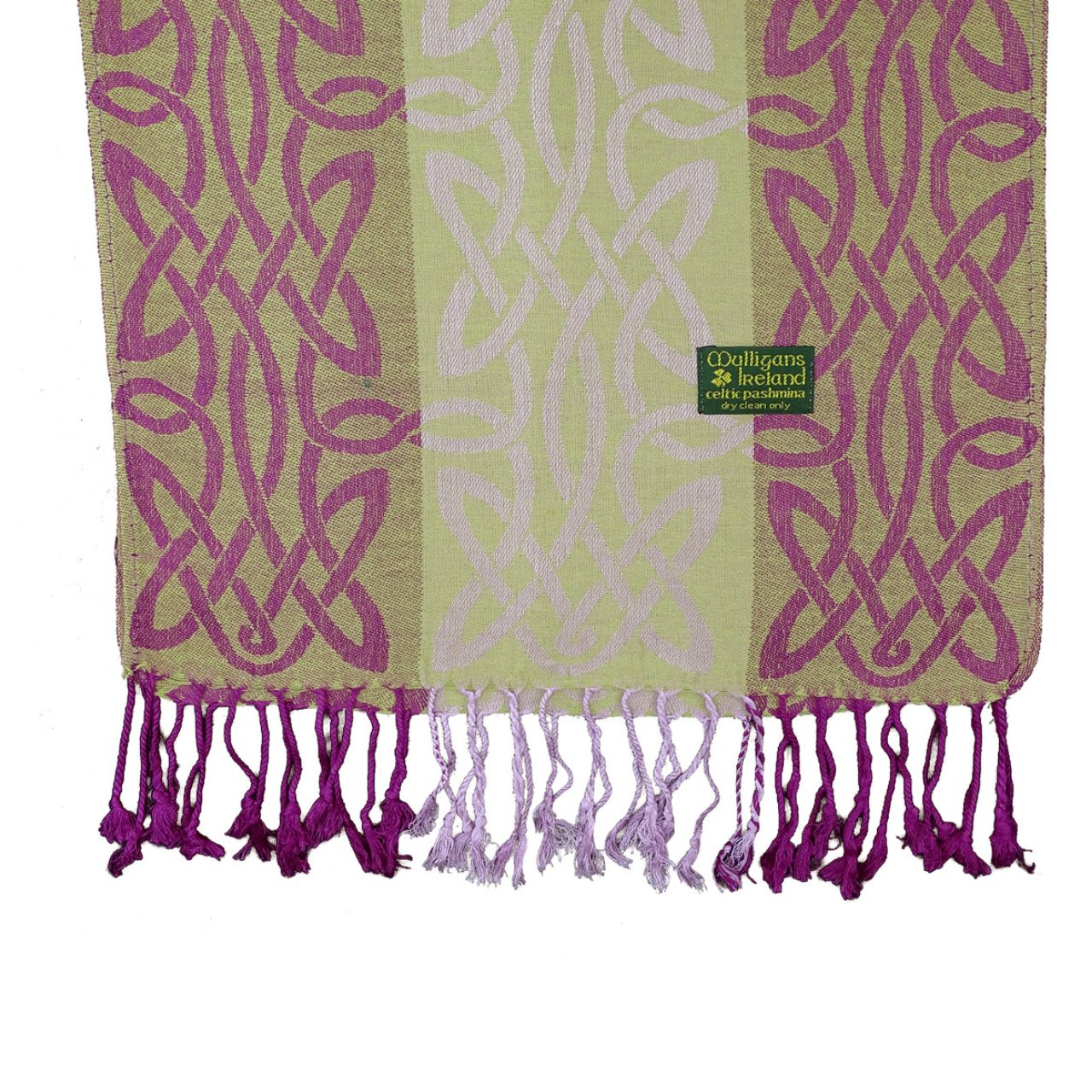 Mulligans Ireland Inishbofin Celtic Pashmina Scarf  Named after the islands of Ireland, and inspired by their stories and history, our Island Range of shawls and scarves is a fusion of modern Irish design and colour palette together with the traditional Celtic knot weave or ‘snaidhm celtic’ in Irish/Gaelic.