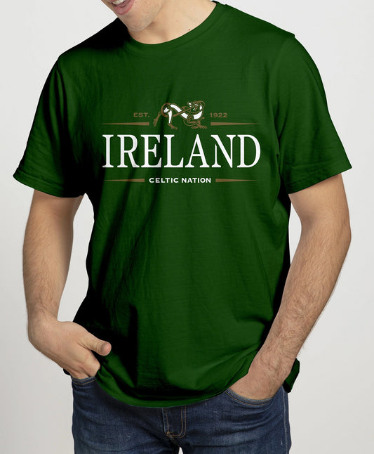Cara Craft Ireland Celtic Nation T-shirt Bottle Green