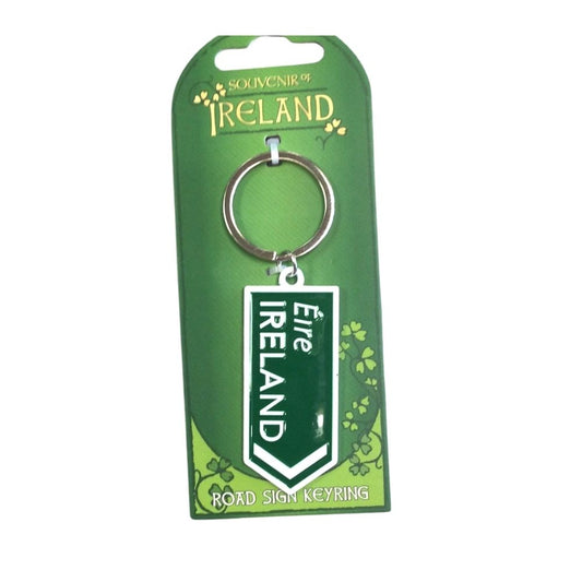 Green Ireland Road Sign Keyring
