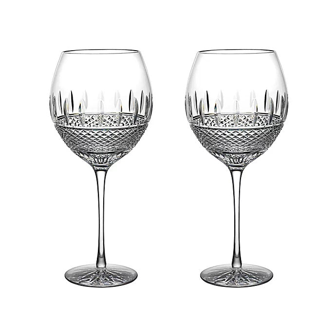 Waterford Crystal Irish Lace White Wine set of 2  Waterford’s Mastercraft Irish Lace White Wine glasses feature a hand crafted pattern in exquisite crystal, inspired by the bobbin used to tirelessly handcraft world-renowned Irish lace.