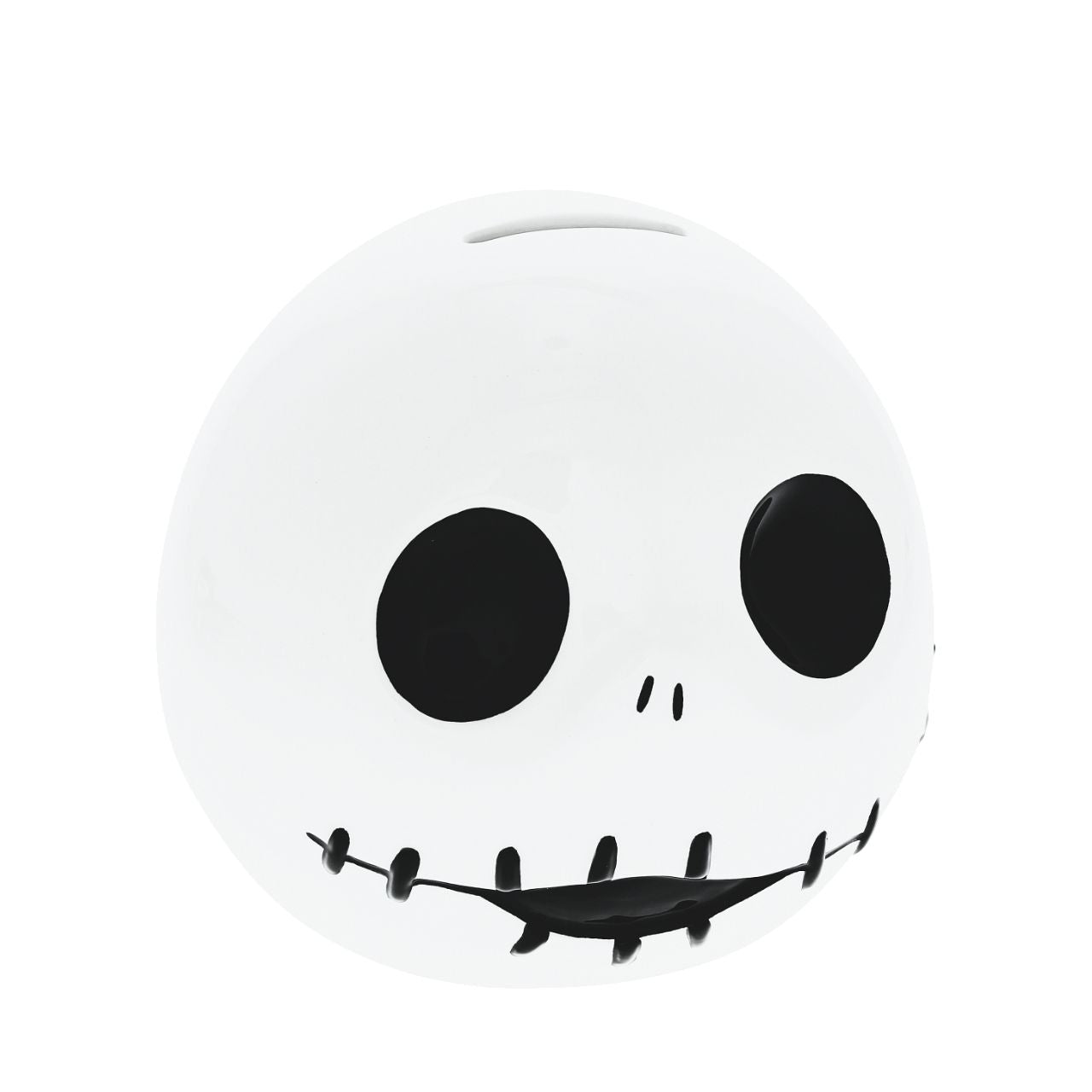 Disney Master of Fright Jack Skellington Money Bank  The Master of Fright is here with his cross-stitch mouth and big eyes. The Jack Skellington Money Bank is perfect for any Nightmare Before Christmas fan.