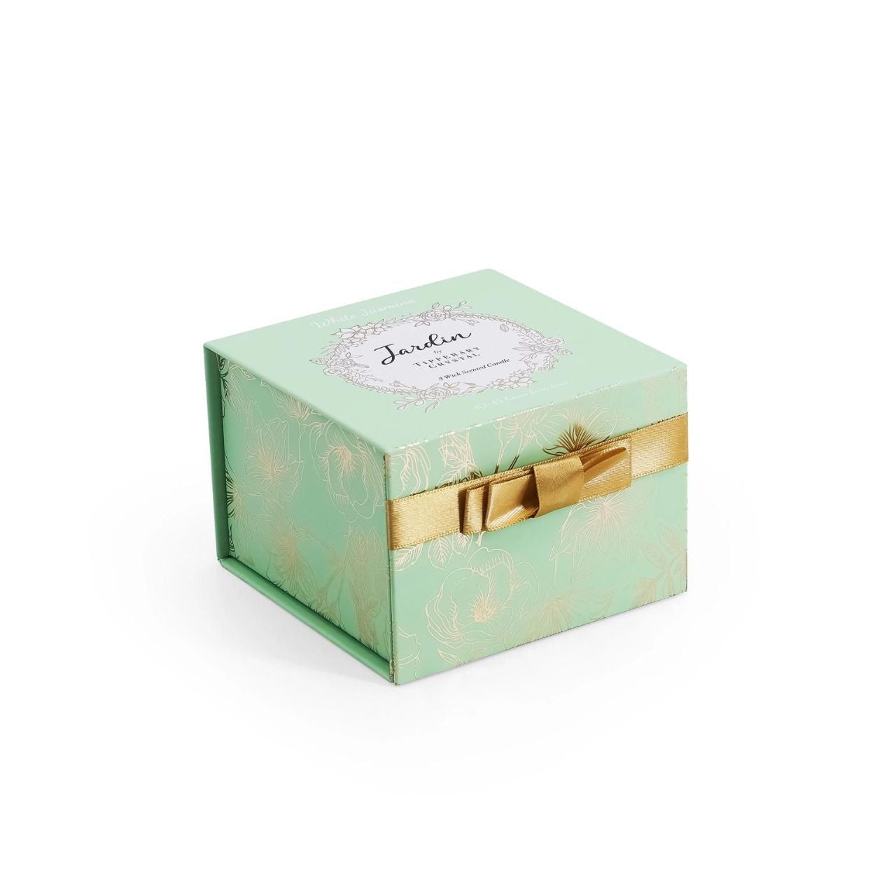 Tipperary Crystal Jardin Collection 3 Wick Candle - White Jasmine  Jardin Collection 3 Wick Candle - White Jasmine  White Jasmine The first scent will transport you to a quaint English cottage with windows opening out to a sun-drenched garden filled with beautiful white jasmine. The Delicate scent of Jasmine will create an atmosphere of calm and relaxation, while just-cut wild mint adds a dash of eccentricity to this beautiful bouquet.