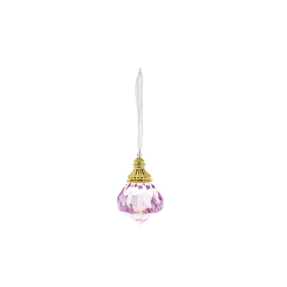 Jewel Cut Bauble Christmas Hanging Ornament - Pink  These Jewel Cut Baubles are the perfect gift for yourself or a friend. Not only do they sparkle and shine on a Christmas Tree, they look wonderful as an addition to a gift bag or in any home.