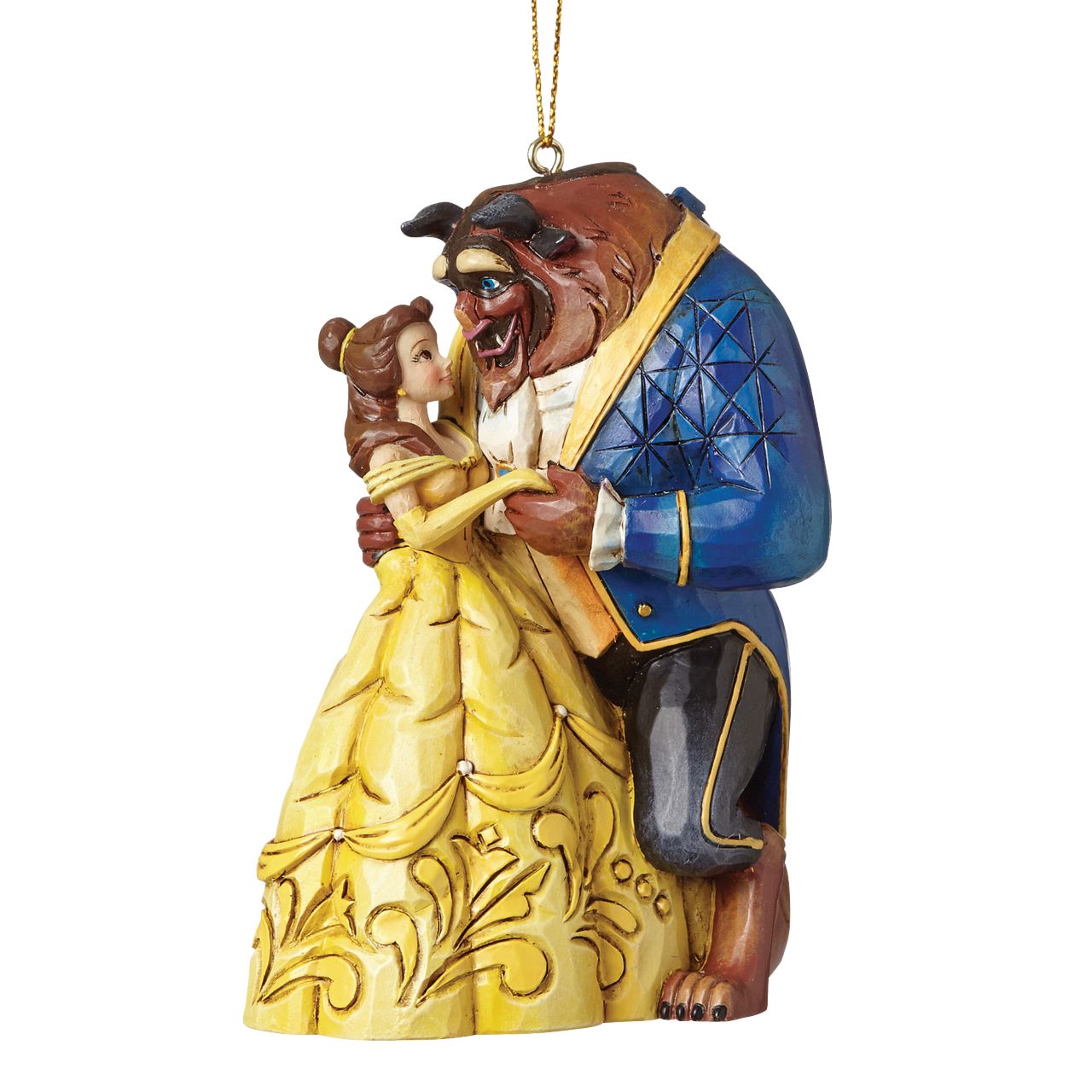 Disney Beauty and The Beast Hanging Ornament  This Beauty & The Beast cast stone hanging ornament is sure to add Disney's magic and romance to your Christmas tree. Bestseller.