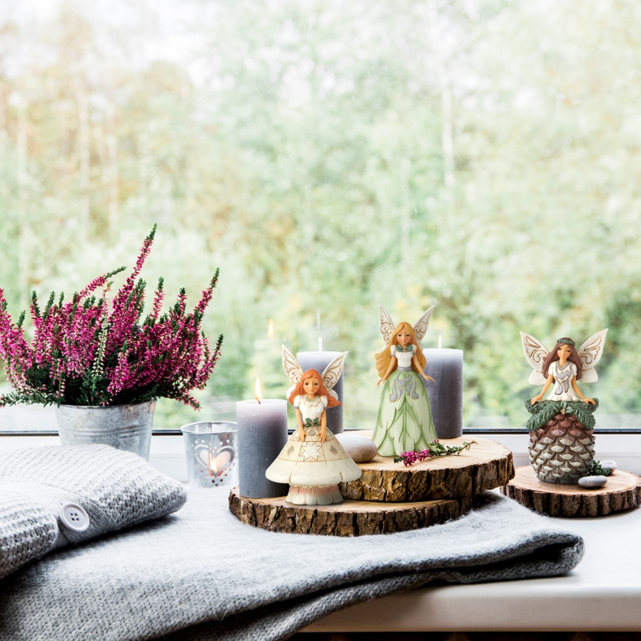 Jim Shore White Woodland Fairy with Leaf Skirt Figurine  Always believe and if not then at the very least enjoy the whimsical beauty of fairy's. This new collection of whimsical woodland fairies brings some magic to the White Woodland Collection and is sure to be a collectors favourite.