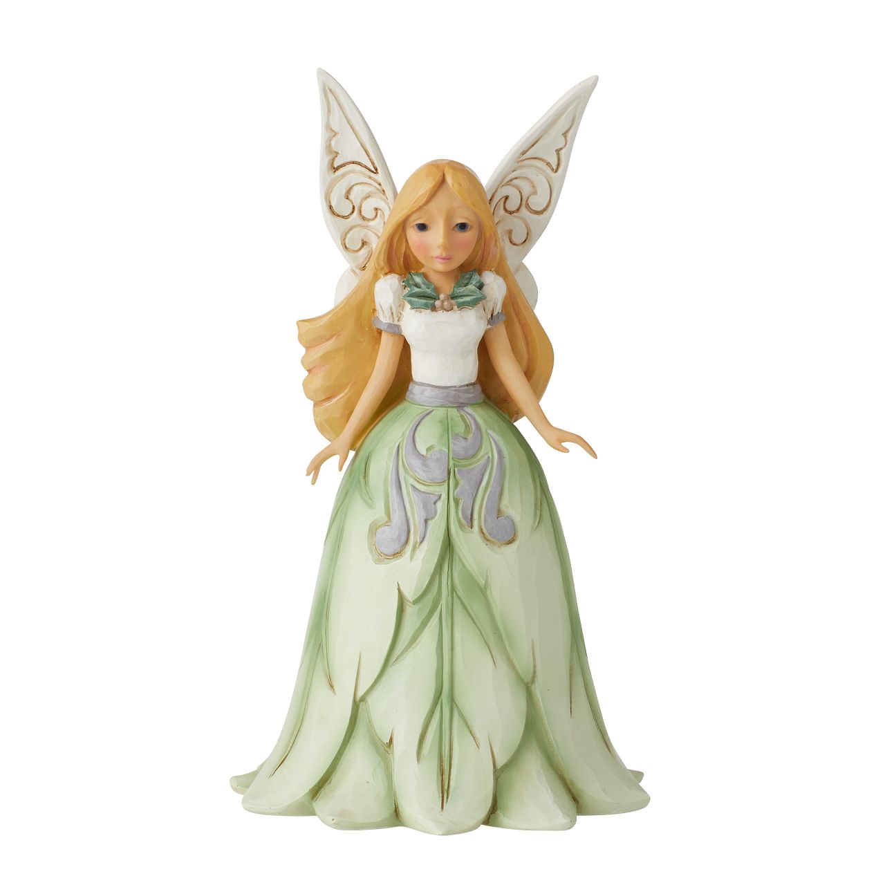 Jim Shore White Woodland Fairy with Leaf Skirt Figurine  Always believe and if not then at the very least enjoy the whimsical beauty of fairy's. This new collection of whimsical woodland fairies brings some magic to the White Woodland Collection and is sure to be a collectors favourite.