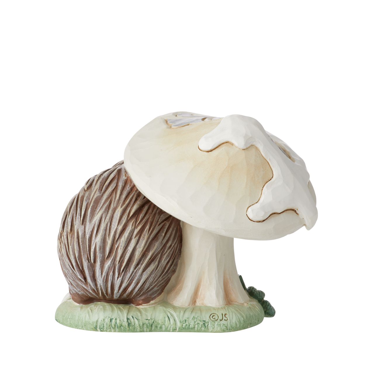 Jim Shore White Woodland Collection Hedgehog by Mushroom Mini Figurine  The White Woodland Collection showcases Intricate Jim Shore designs, with soft neutral colour palette suitable for many styles of home décor. This magical collection on Minatare Figurines is a perfect gift for anyone wanting to start a White Woodland Collection.
