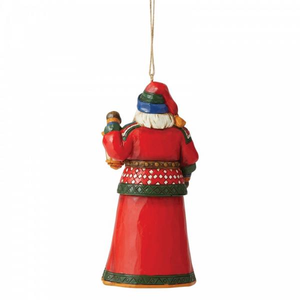 Lapland Santa with Lantern Hanging Ornament  Designed by award-winning artist and sculptor Jim Shore for Heartwood Creek.