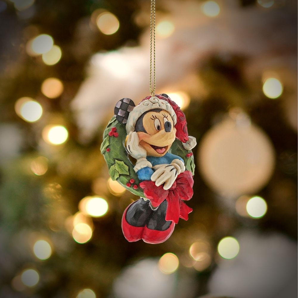 Jim Shore Minnie Mouse Hanging Ornament  Unique variations should be expected as this product is hand painted.