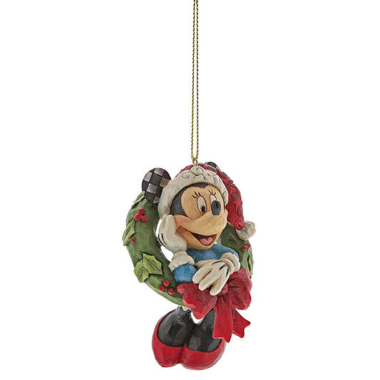 Jim Shore Minnie Mouse Hanging Ornament  Unique variations should be expected as this product is hand painted. Packed in a branded gift box. Not a toy or children's product. Intended for adults only