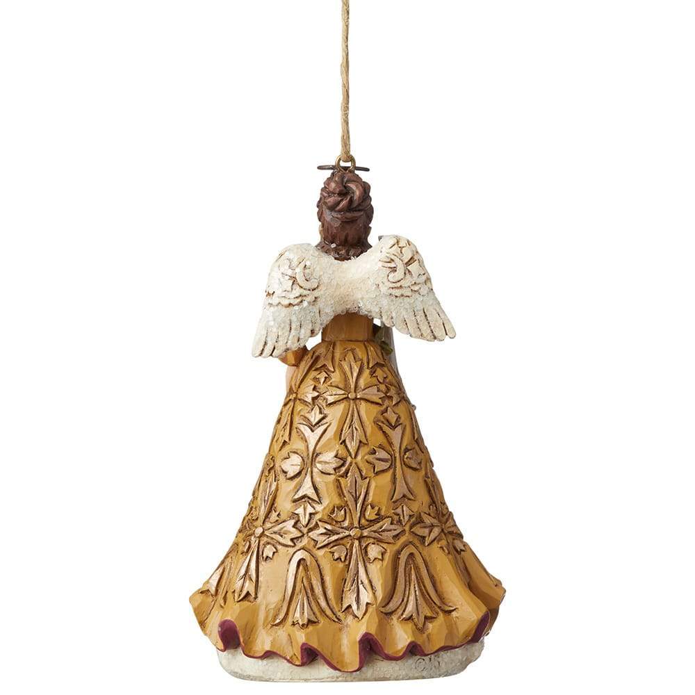 Jim Shore Heartwood Creek Victorian Angel Christmas Hanging Ornament  Hand-painted resin figurine, supplied in a gift box. Jim Shore's elegant Victorian Collection captures the warm decorative style of a by-gone age with rich colour and a subtle sparkling finish.