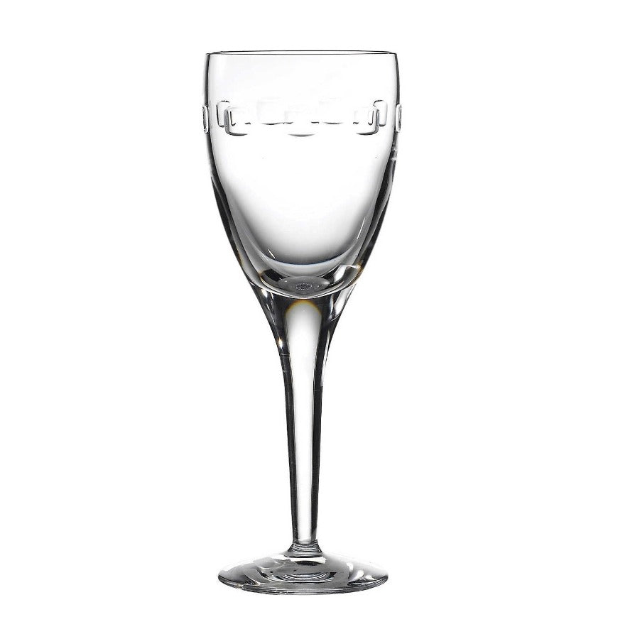 Waterford Crystal John Rocha Geo White Wine Glass Hat Box Set 6