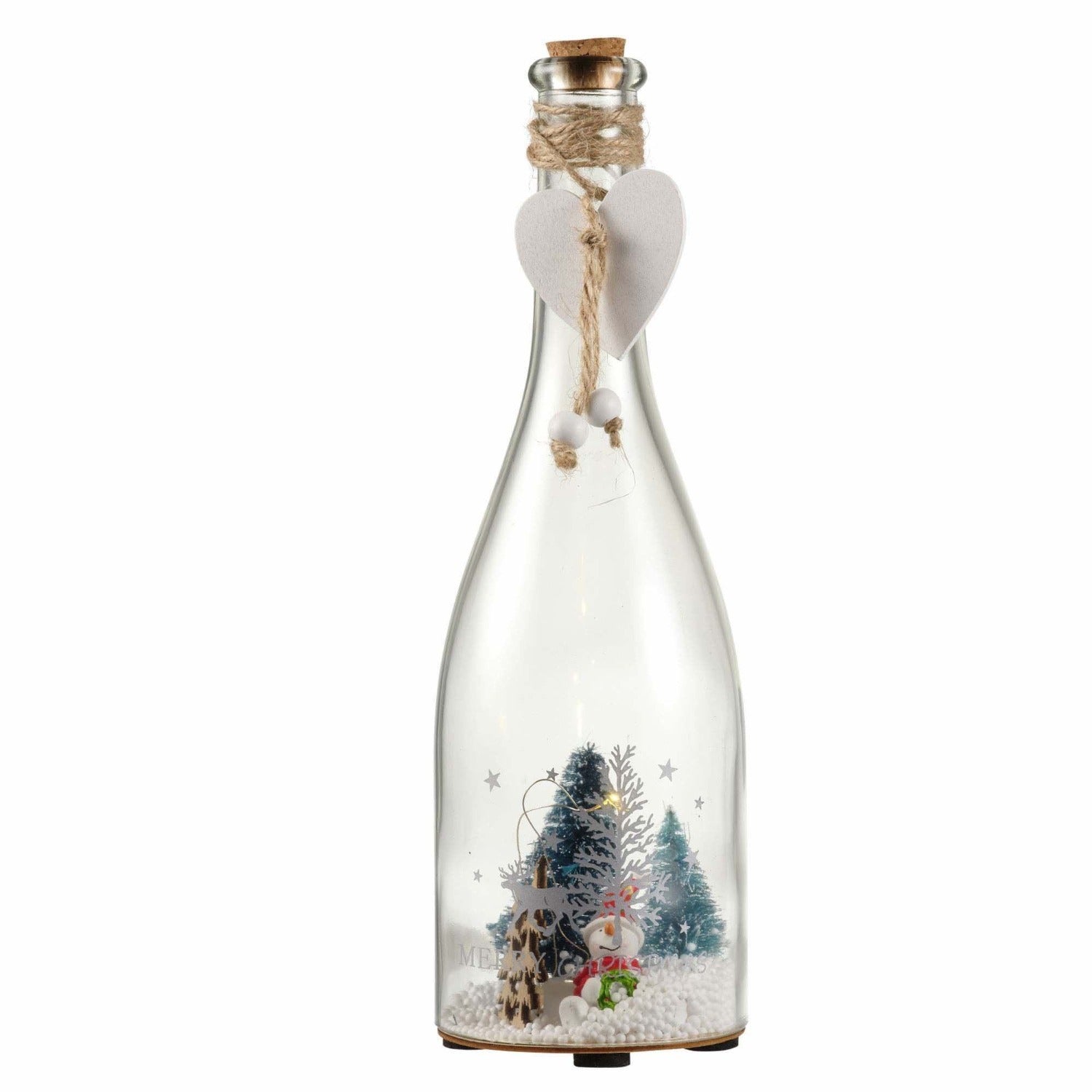 Kaemingk Micro LED Bottle Glass Static Lights - Indoors - Heart  Kaemingk surprises Christmas lovers all over the world with thousands of new innovative items each year. They specialises in beautifully detailed Christmas Ornaments and holiday seasonal decor. The catchy collections are contemporary, attractive and of high quality.
