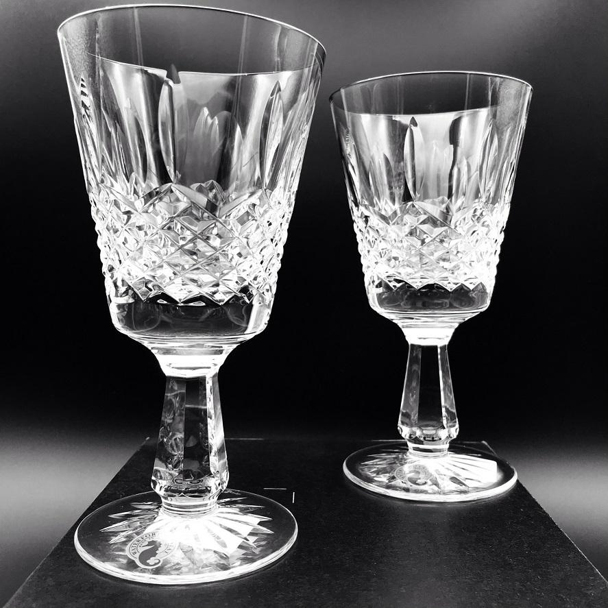 Kenmare 10oz Goblet by Waterford Crystal  The Waterford Kenmare pattern is a stunning combination of brilliance and clarity. The intricate detailing of Kenmare's signature diamond cuts combine with the comforting weight of Waterford's hand-crafted fine crystal to produce a stunning piece of drinkware that defines traditional styling even while transcending it.